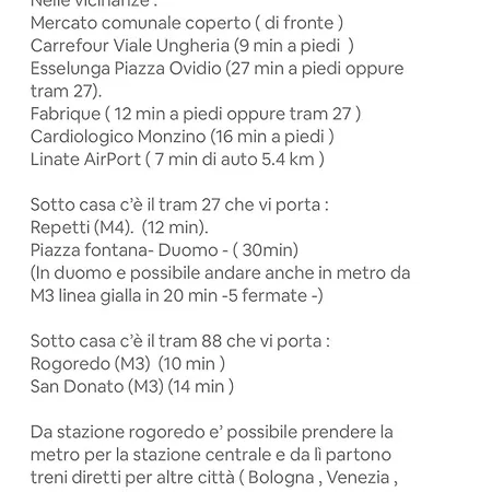 Casacarmela 7min Linate 4min Unipol Arena-near Station & Fast Wifi-tram Diretto Per Il Duomo *